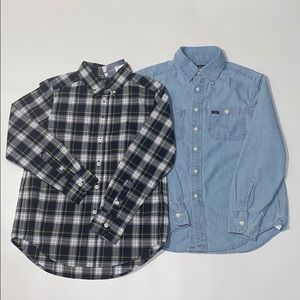 Boys long sleeve dress shirts.